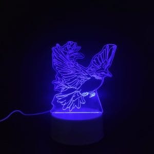 Pigeon Acrylic Lamp