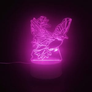 Pigeon Acrylic Lamp
