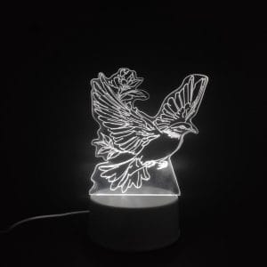 Pigeon Acrylic Lamp