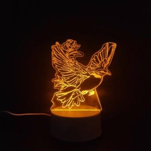 Pigeon Acrylic Lamp