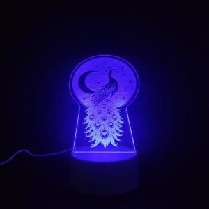 Peacock Acrylic Lamp