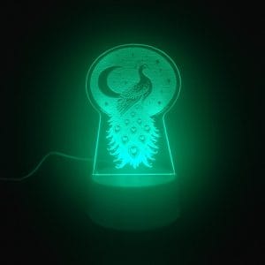 Peacock Acrylic Lamp