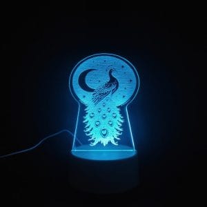 Peacock Acrylic Lamp