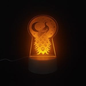 Peacock Acrylic Lamp
