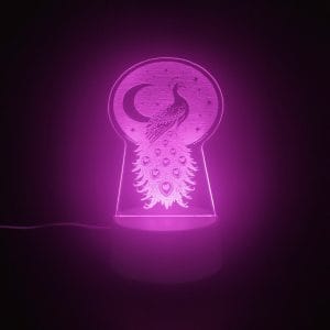 Peacock Acrylic Lamp