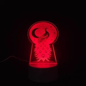 Peacock Acrylic Lamp