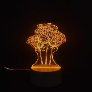 Flowers Acrylic Lamp