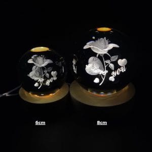 I Love You Crystal Ball Lamp