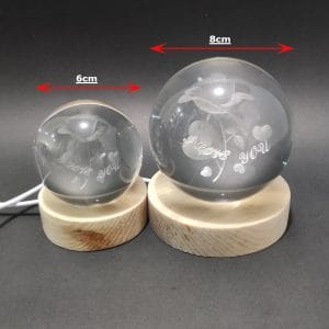 I Love You Crystal Ball Lamp