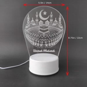 Khana Kaaba with Umrah Mubarik Acrylic Lamp
