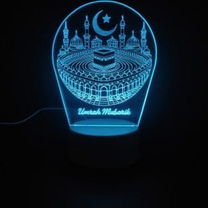 Khana Kaaba with Umrah Mubarik Acrylic Lamp