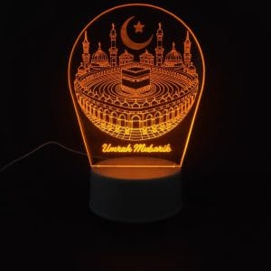 Khana Kaaba with Umrah Mubarik Acrylic Lamp