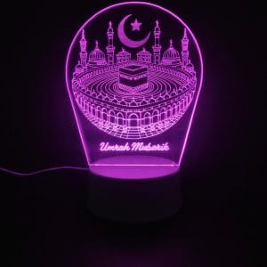 Khana Kaaba with Umrah Mubarik Acrylic Lamp