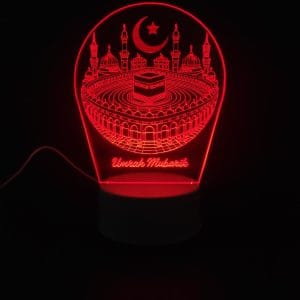 Khana Kaaba with Umrah Mubarik Acrylic Lamp