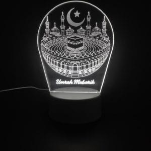 Khana Kaaba with Umrah Mubarik Acrylic Lamp