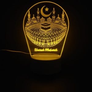 Khana Kaaba with Umrah Mubarik Acrylic Lamp