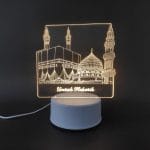 Holy Mosques with Umrah Mubarik Acrylic Lamp